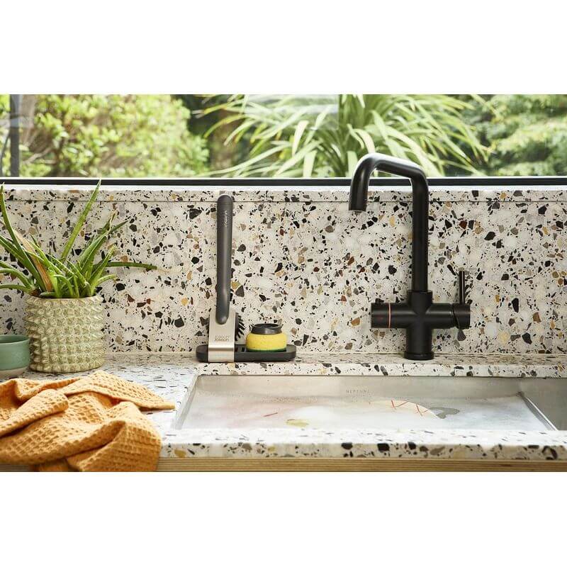 Joseph Joseph SinkTech Dish Brush & Sponge Set with Stand - Kitchen Cleaning Tools for Sink, Countertop & Dishwashing - Perfect for Home, RV & Camping Use