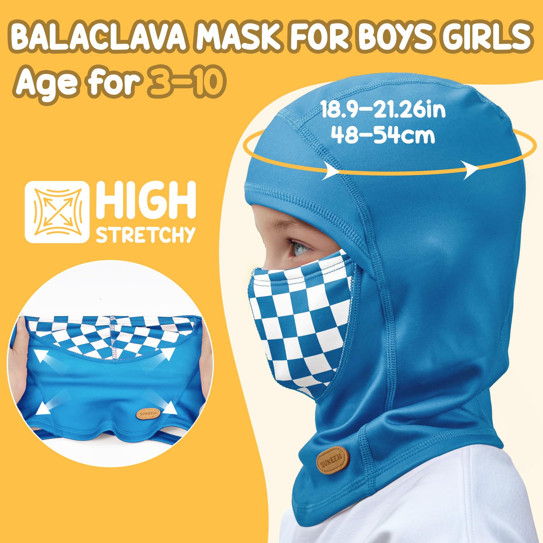 Kids Winter Balaclava Ski Mask for Boys & Girls - Breathable Face Warmer with Neck Gaiter for Outdoor Activities, Snowboarding, Skiing & Cold Weather Protection