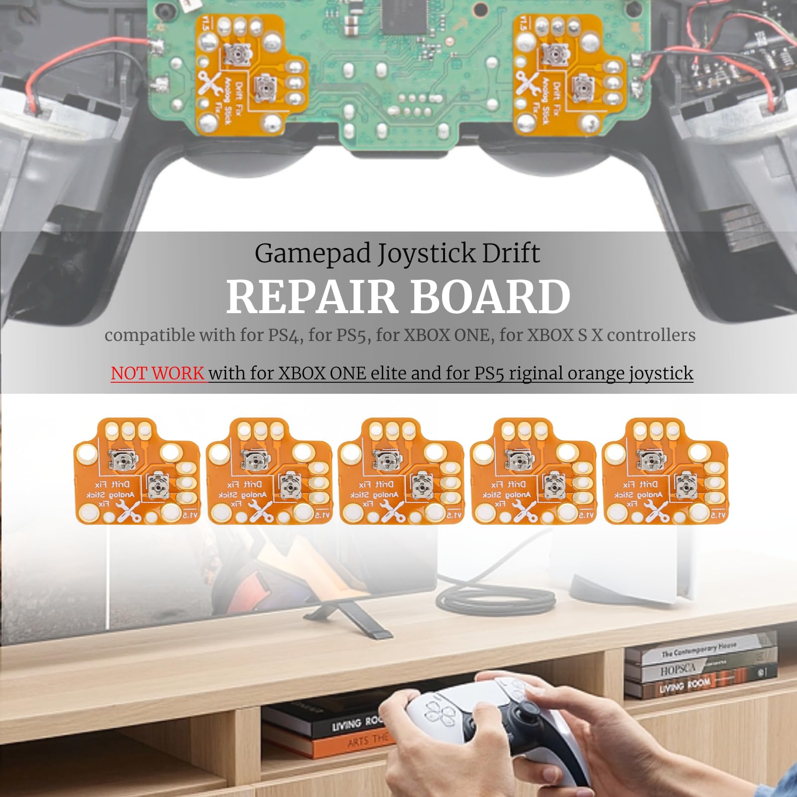 10pcs Universal 3D Analog Joystick Drift Repair Kit for PS5/PS4/Xbox/Switch Controllers - Fix Stick Drift Issues - Gaming Accessories for Enhanced Gameplay Experience