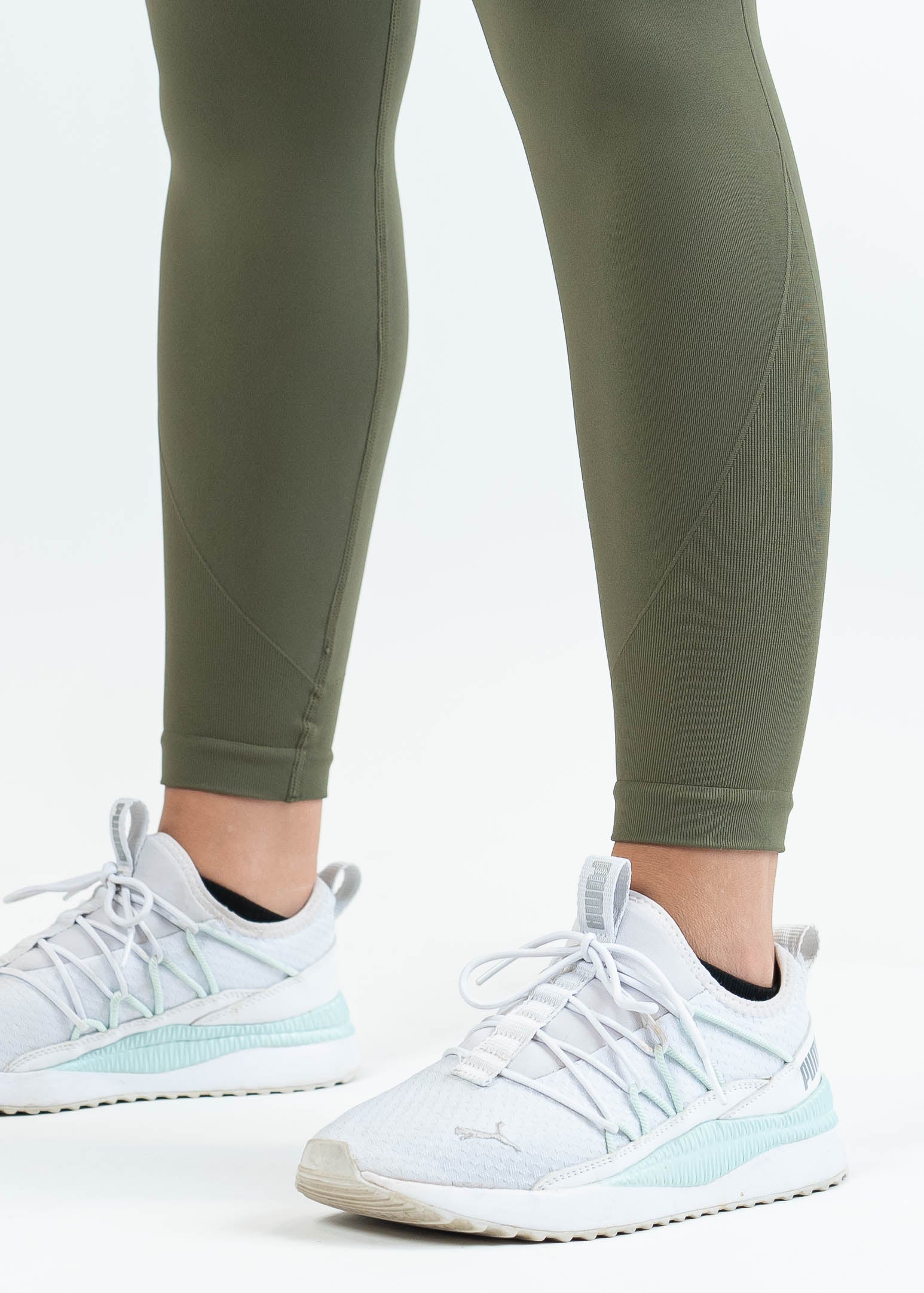 Sculpt Seamless Leggings for Women - High Waisted Yoga Pants in Grenade Green | Perfect for Gym, Running & Everyday Wear