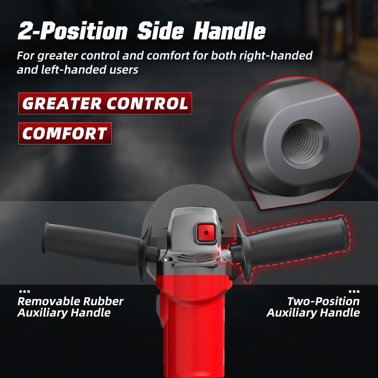 7.5-Amp 4-1/2 Inch Angle Grinder - 12000 RPM Electric Power Tool with Cutting Wheel, Grinding Wheel & Flap Disc - Perfect for Metal Cutting, Grinding, Polishing & DIY Projects