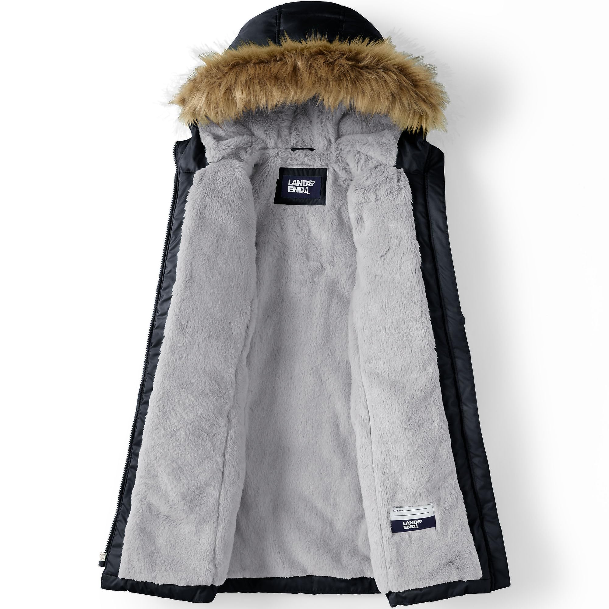Lands' End Girls Fleece Lined Winter Coat - Warm Waterproof Jacket for Cold Weather - Perfect for School, Outdoor Play & Snow Days