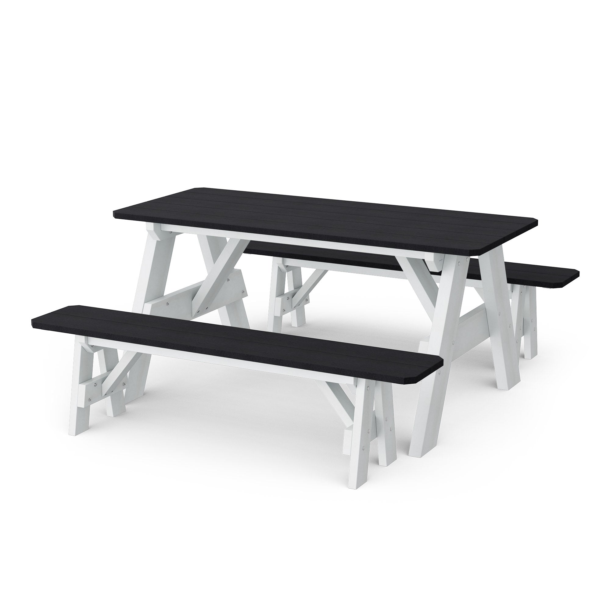 Heritage 72-Inch Outdoor Picnic Table with Detachable Benches - Perfect for Backyard BBQs, Camping & Family Gatherings