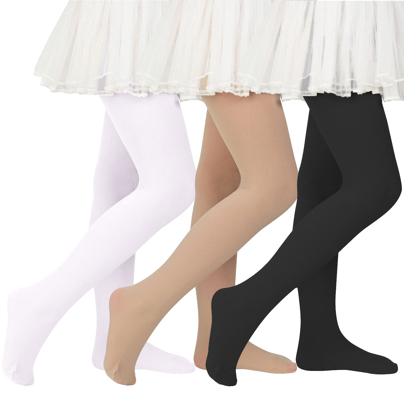 American Trends Baby Girls Dance Tights - Toddler Footed Ballet Tights Stockings for Ballet Class & Dance Performance (Pink, 2-4T) - Perfect for Recitals, Practice & Costumes