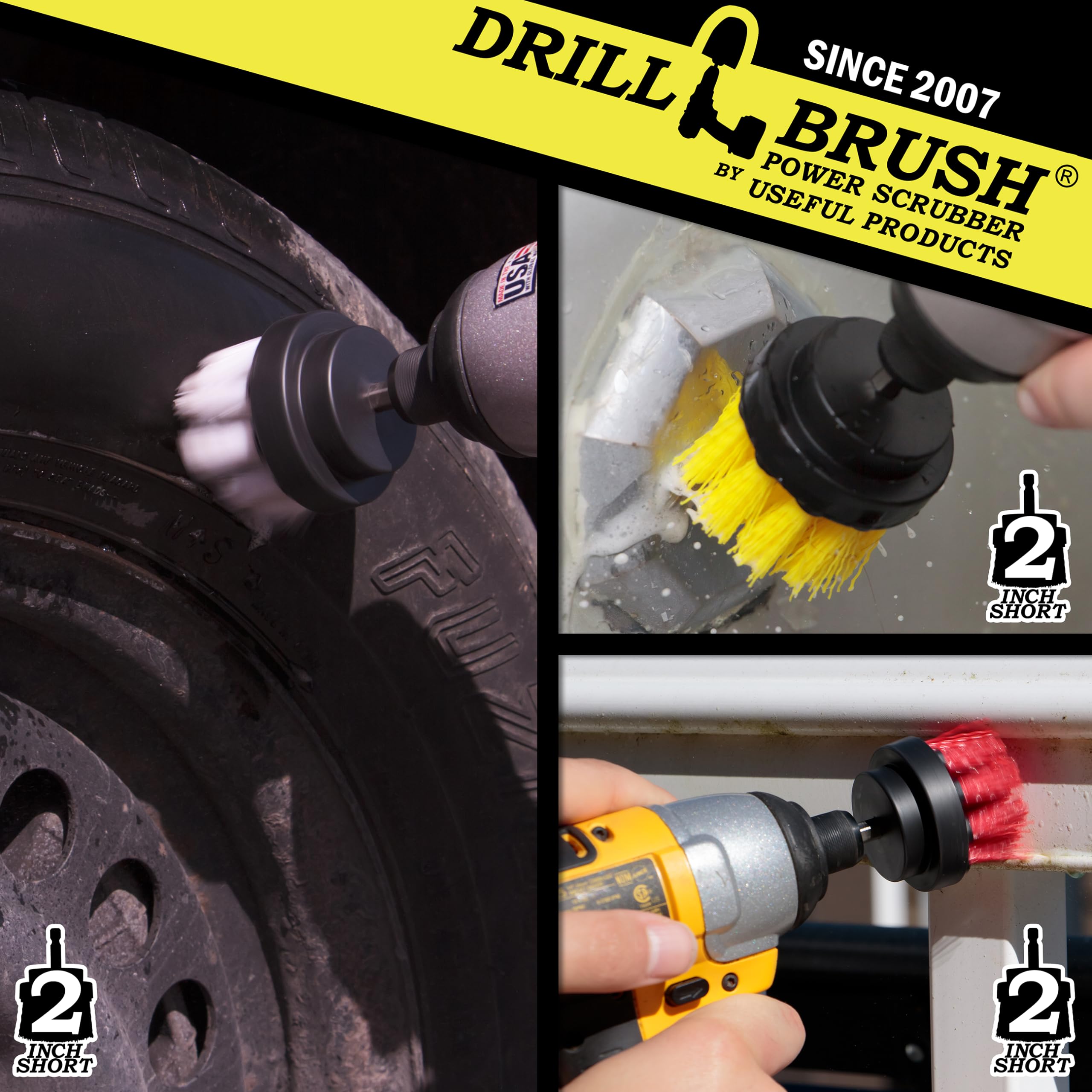 **Heavy-Duty Sink & Bathroom Scrub Brush - Multi-Surface Cleaning Brush with Hard Bristles for Bath Tubs, Faucets, Car Interiors & Rims - Power Scrubber for Deep Cleaning**    *(Perfect for Kitchen Sinks, Bathroom Tiles, Car Detailing & Tough Stains Removal)*