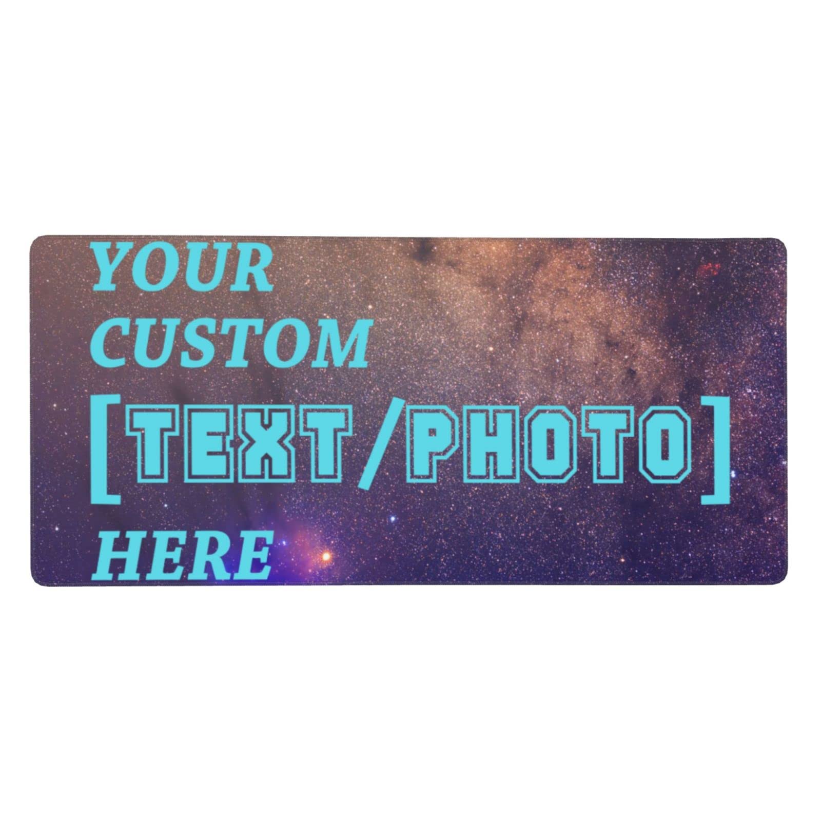 Custom Photo Mouse Pad - Personalized Gaming & Office Desk Mat with Your Own Text, Logo, or Art Design - 16x35.5 Inch Large Non-Slip Mousepad for PC, Laptop, Computer Workstation - Perfect for Home Office, Gaming Setup & Workspace