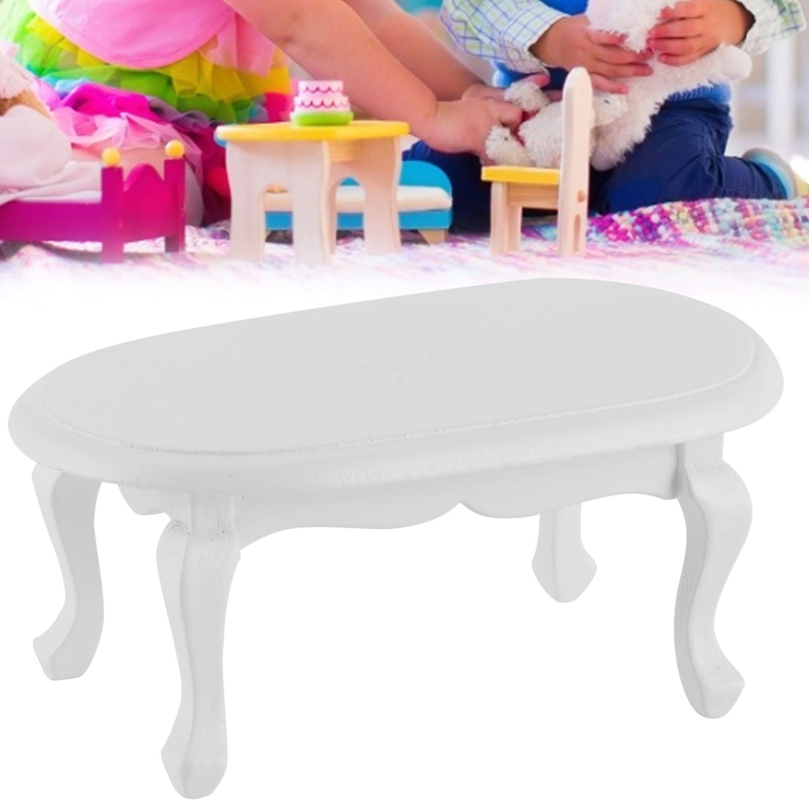 1:12 Scale Miniature Wooden Coffee Table - Realistic Dollhouse Furniture for DIY Miniature House Accessories | Perfect for Dollhouse Decor, Miniature Displays & Collectibles