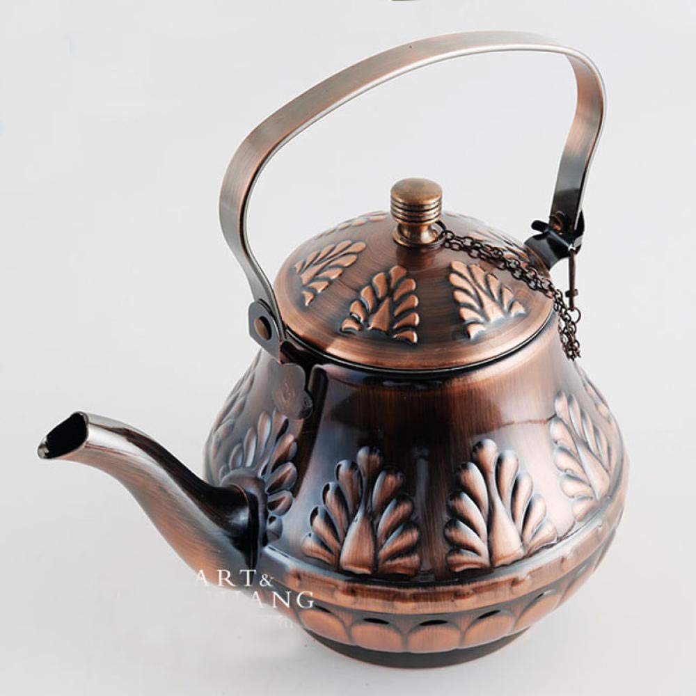 Premium 1.8L Stainless Steel Teapot & Coffee Kettle with Strainer - Induction Cooker Safe, Antique Design for Home, Restaurant & Gifting - Perfect for Tea Brewing, Coffee Making & Hot Pot Cooking