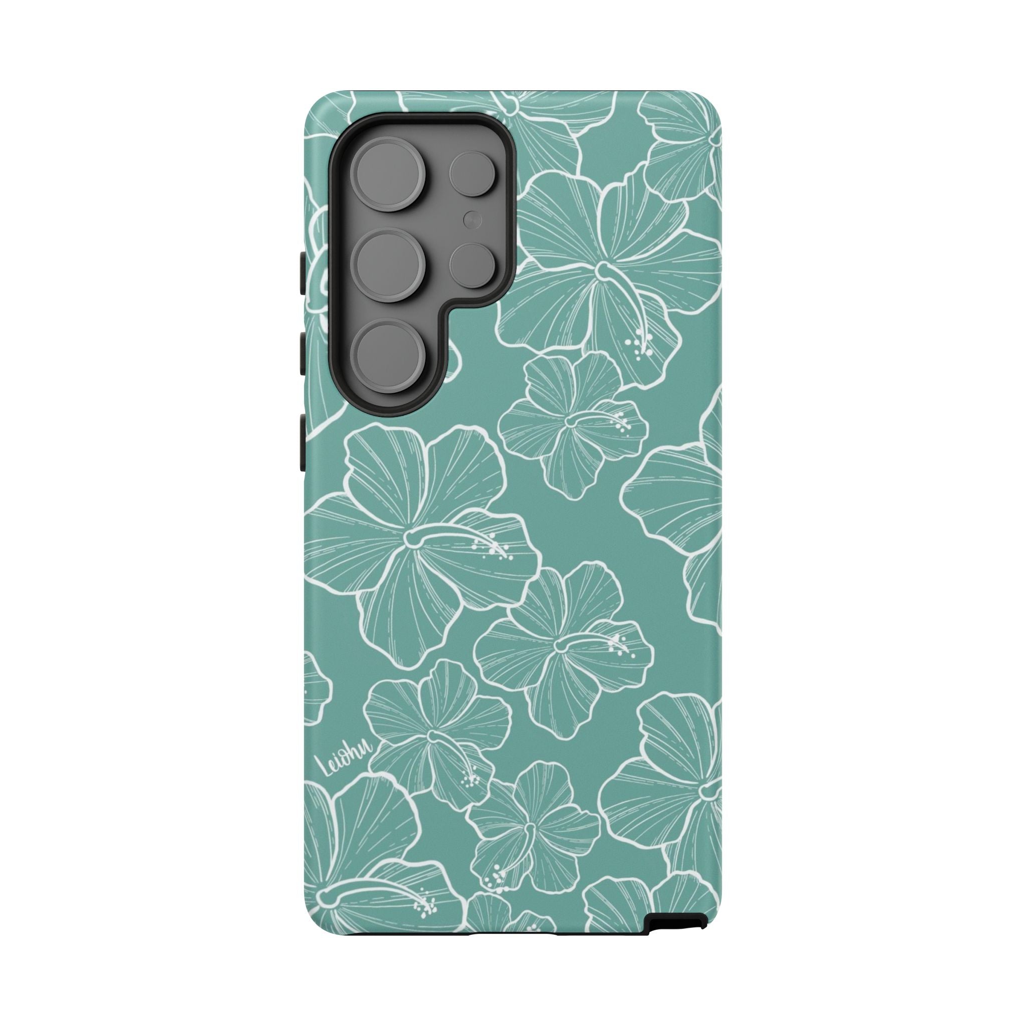Premium Hibiscus Teal Samsung Galaxy Phone Case - Durable & Stylish Protection for Everyday Use, Work & Travel