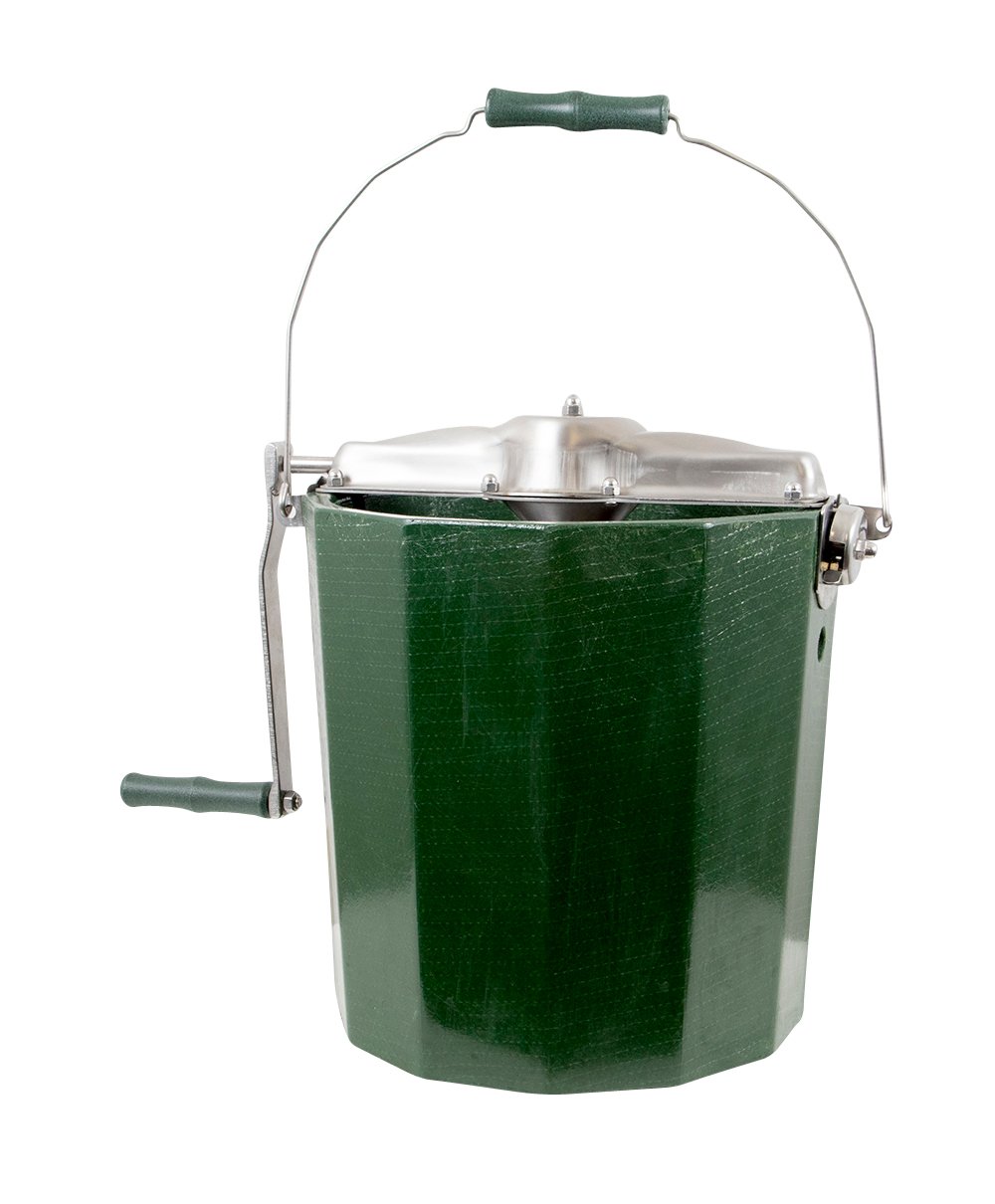 Premium 4 Quart Stainless Steel Ice Cream Maker with Hand Crank - Perfect for Homemade Gelato, Sorbet & Frozen Yogurt at Home Parties & Outdoor Picnics