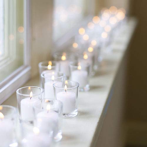 15-Hour Unscented White Votive Candles Bulk Pack - 288 Count for Weddings, Events, Restaurants, Churches & Home Decor | Emergency, Party, Spa & Luminary Use