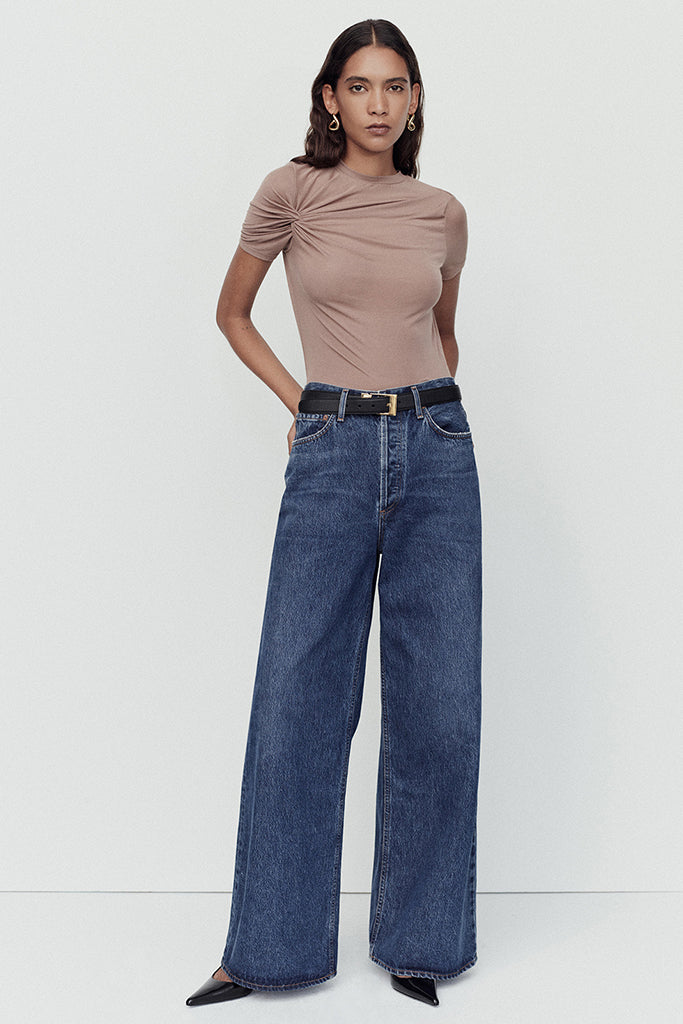 AGOLDE Lissa Crew Tee - Soft Cotton Women's T-Shirt | Casual Basic Top for Everyday Wear | Perfect for Layering, Outings & Relaxing at Home