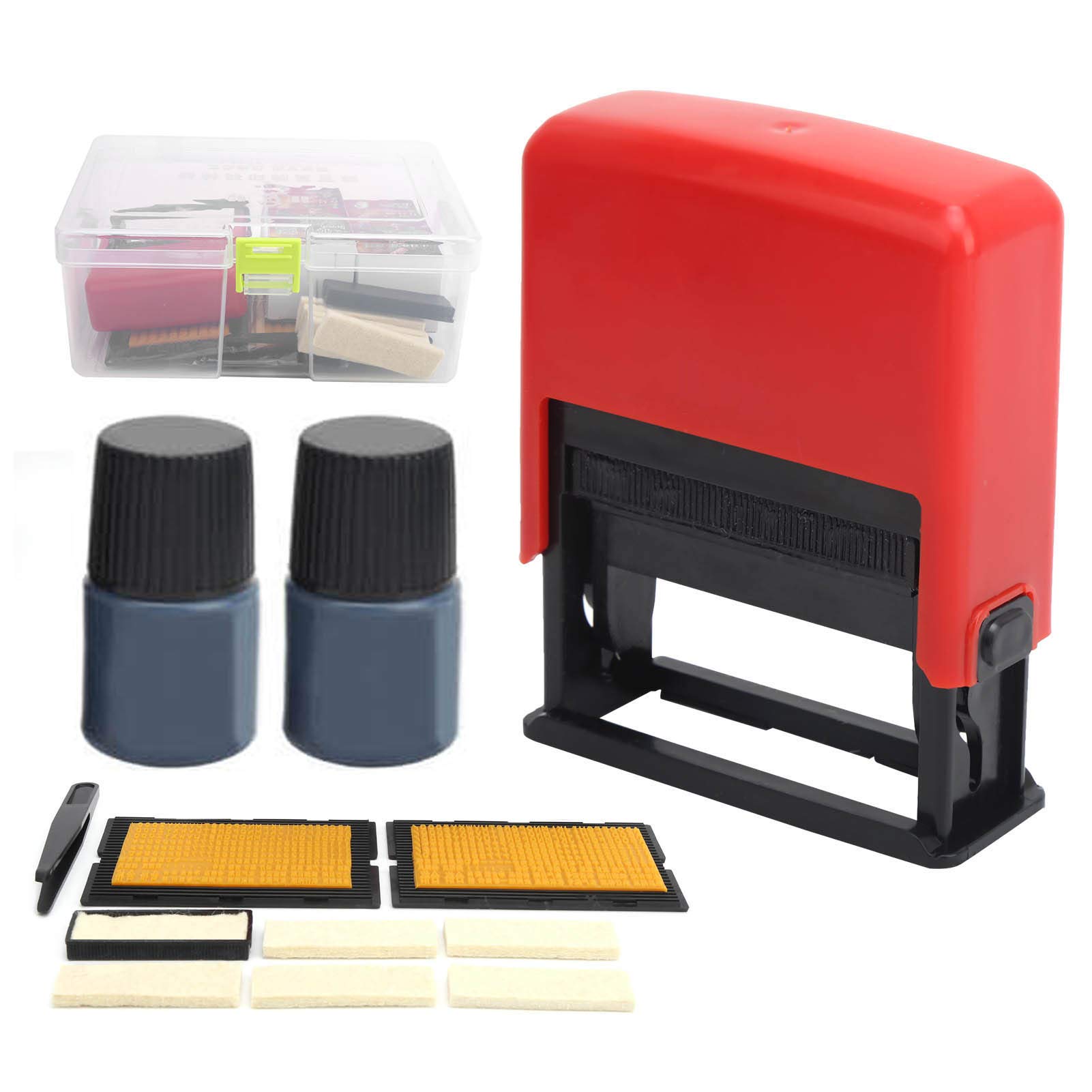 EXCLUZO Portable Ink Date Printer - Adjustable Quick-Drying Expiry Date Stamp Machine for Industrial Barcode, Production & Expiration Coding | Perfect for Food Packaging, Cosmetics Labeling & Warehouse Inventory Management