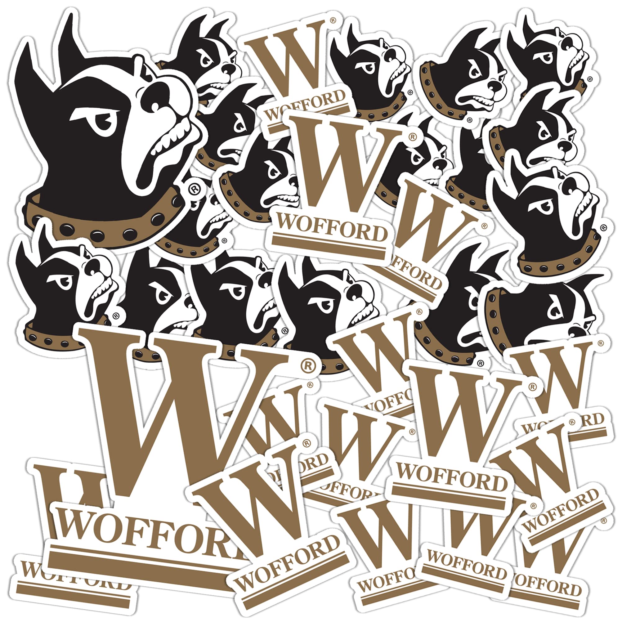 Wofford College Terriers Vinyl Decals - Desert Cactus Stickers for Laptop, Water Bottle, Car & Scrapbook - Durable Waterproof Decals for School Spirit & Fan Gifts (Type 1-1) - Perfect for College Dorm Decor, Game Day Accessories & Personalized Gifts