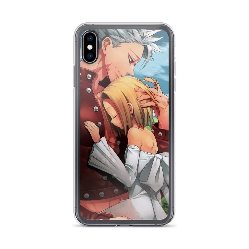 Rafced iPhone 11/X/XS Clear Anime Phone Case - Nanatsu no Taizai & Elaine Seven Deadly Sins Japanese Style Protective Cover | Perfect for Anime Fans, Cosplay Events & Daily Use