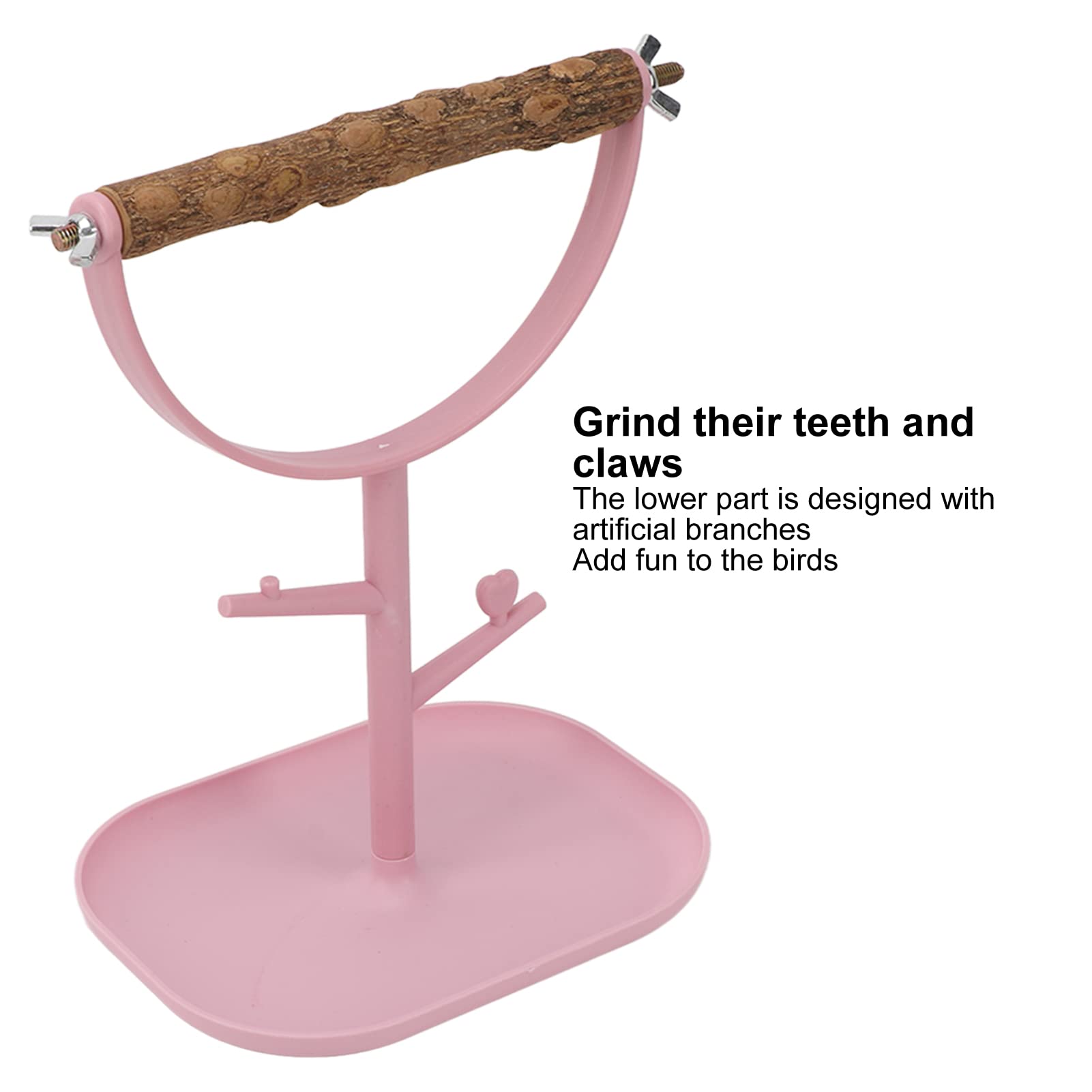 Wooden Bird Play Stand for Small & Medium Parrots - Cockatiel, Conure, Parakeet & Finch Training Perch with Ladder & Play Gym | Perfect for Home, Office & Bird Training Sessions