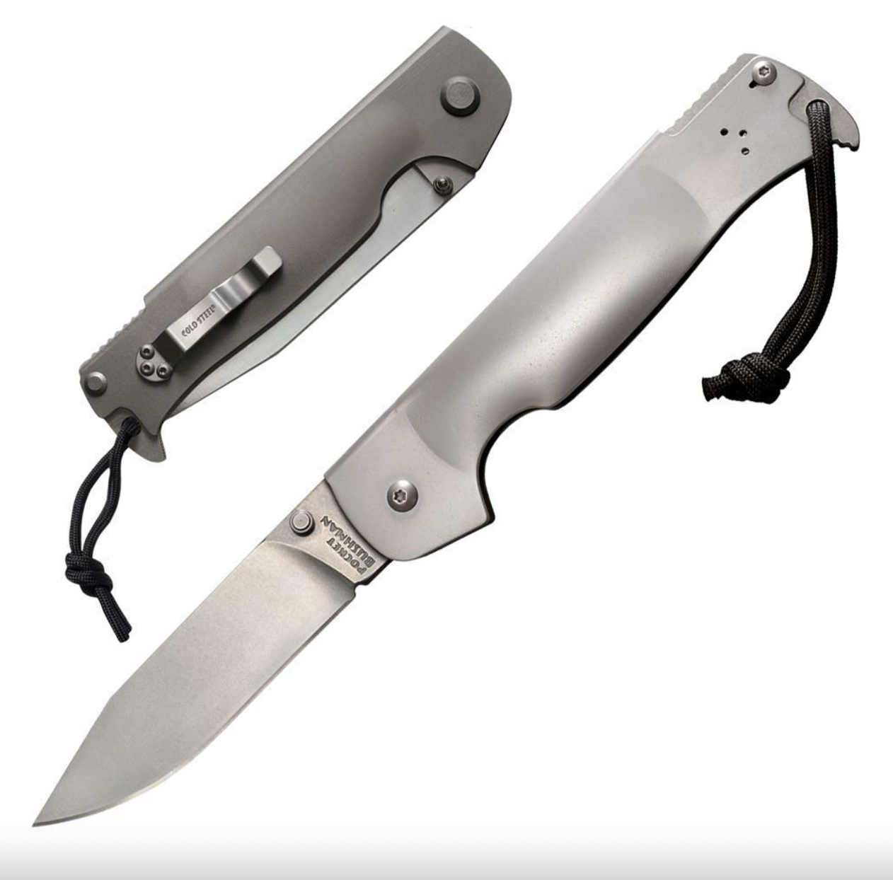 Cold Steel CS 95FB Pocket Bushman Folding Knife - Plain Edge Stainless Steel Blade - EDC Pocket Knife for Camping, Hiking & Outdoor Survival