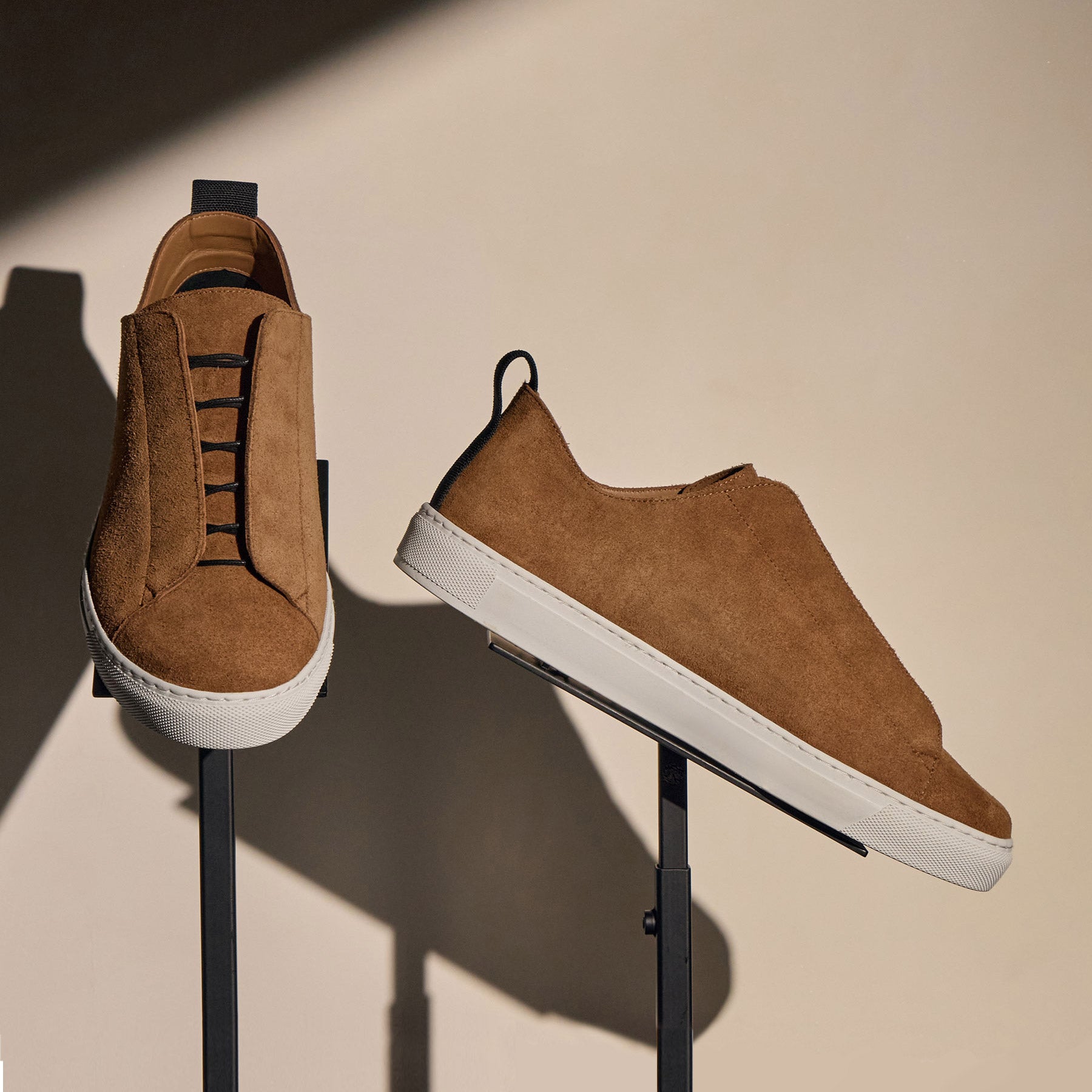 Men's Suede Solstice Sneakers in Chestnut Brown - Comfortable Casual Shoes for Walking, Work & Everyday Wear