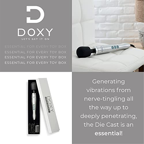 Premium DOXY Die Cast Personal Massager for Women - Powerful Plug-in Wand Vibrator for Deep Tissue & Intimate Pleasure - Luxury Adult Sex Toy for Her - Perfect for Relaxation, Couples Play & Sensual Massage
