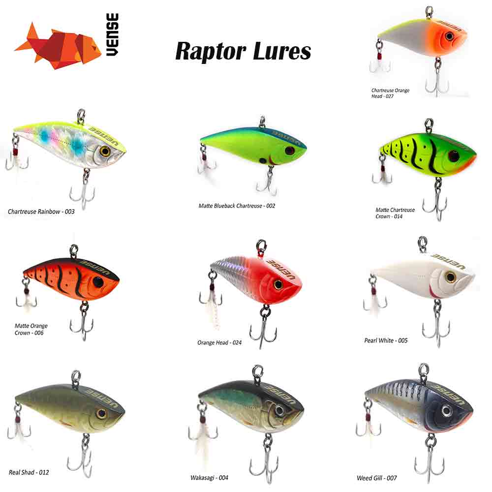 Vense Raptor Rattling Lipless 70MM Crankbait Fishing Lure - Topwater Bass Fishing Bait for Freshwater & Saltwater - Perfect for Casting, Trolling, and Shore Fishing