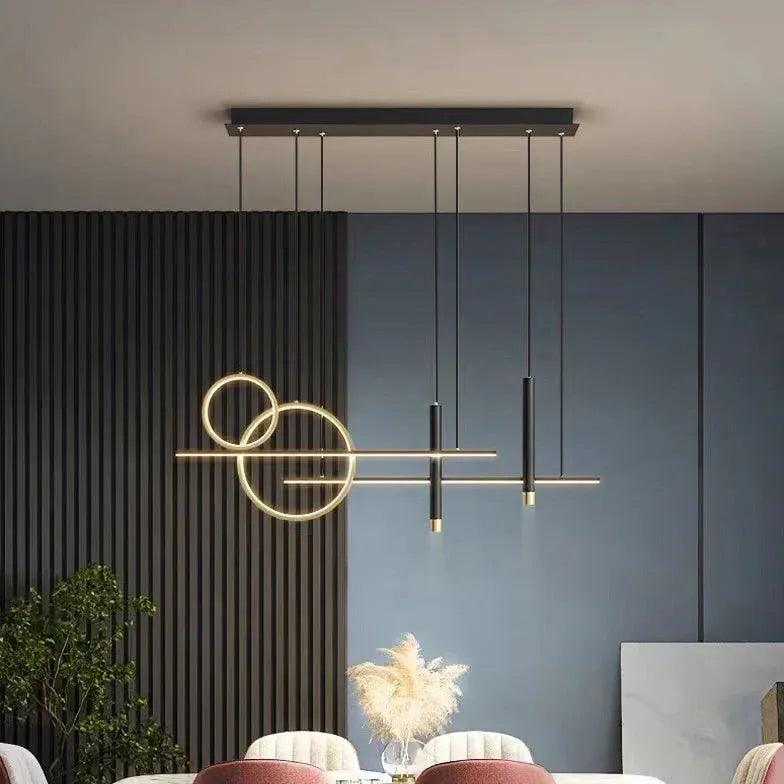 Modern LED Pendant Light for Kitchen - Adjustable Ring Downlight with Dimmable Brightness - Perfect for Countertops, Islands, and Dining Areas