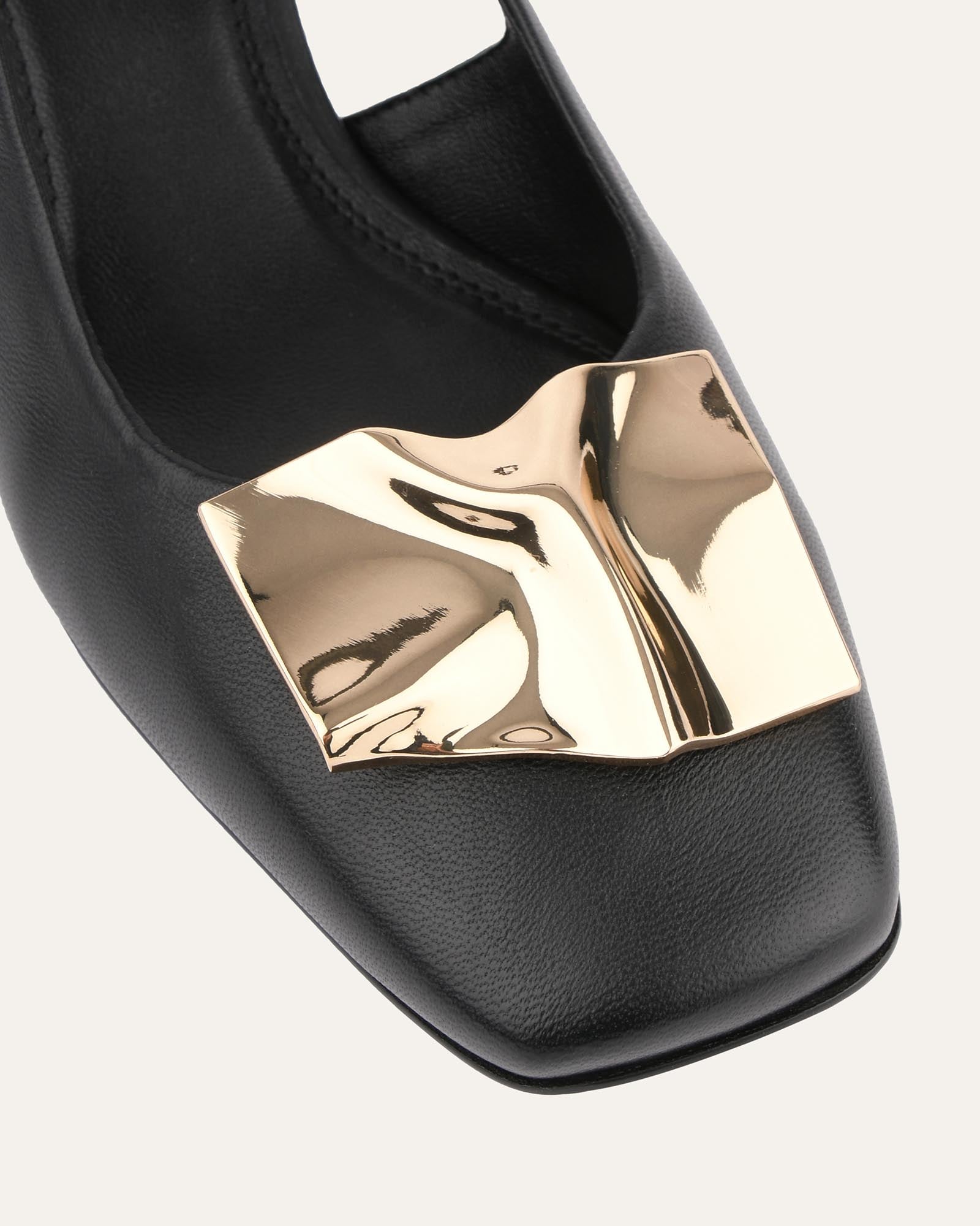 Petra Low Heels - Black Leather Women's Shoes for Work, Office & Casual Wear | Comfortable & Stylish Footwear