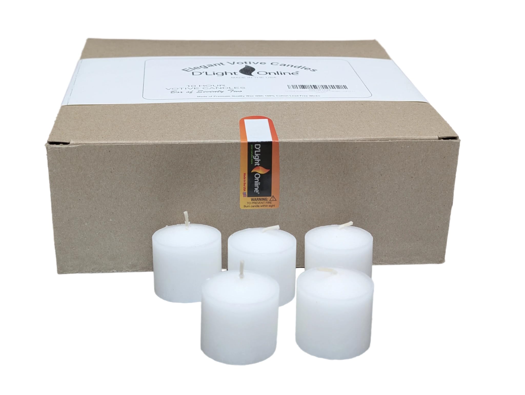 Long-Lasting 10-Hour Burn Unscented White Votive Candles - Bulk Pack of 432 for Home Decor, Weddings, Restaurants, Churches & Synagogues | Perfect for Romantic Dinners, Birthday Parties & Religious Ceremonies (White)