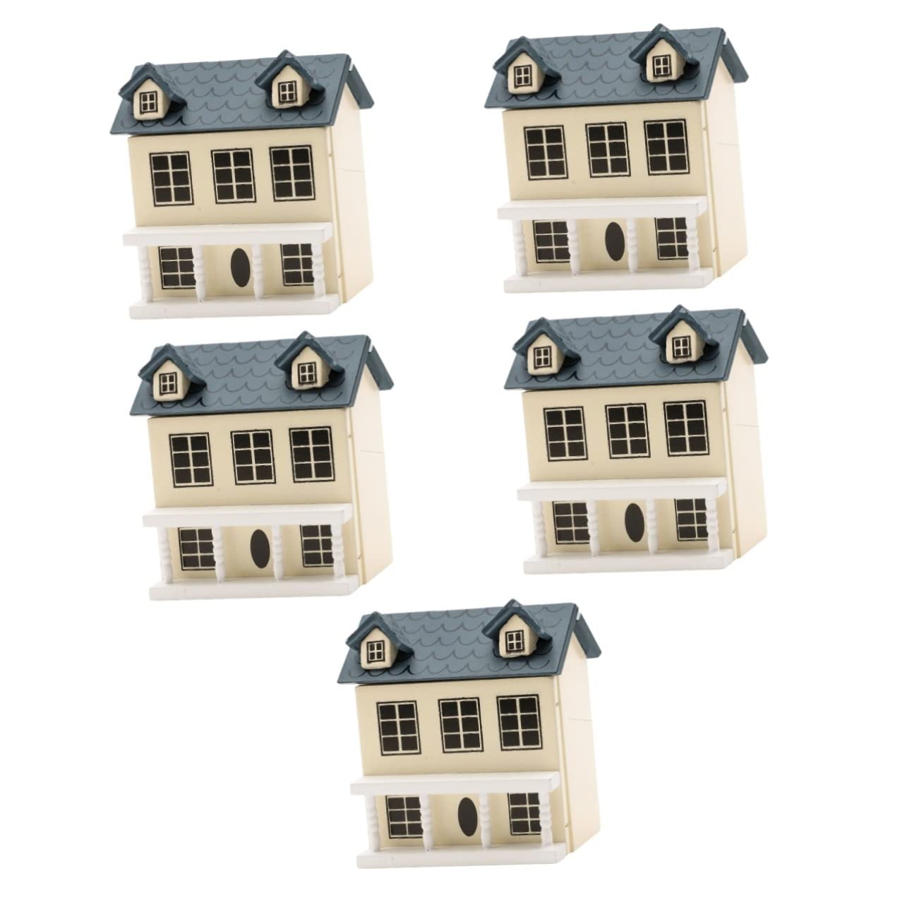 SAFIGLE Miniature Wooden Nativity Ornaments Set - 5 Pcs Tiny Painted Wood Houses, Fairy House Decor, Kids Christmas Crafts for Holiday Village Scenes & Nativity Displays - Perfect for Christmas Tree Decorations, Gift Giving and Holiday Home Decor