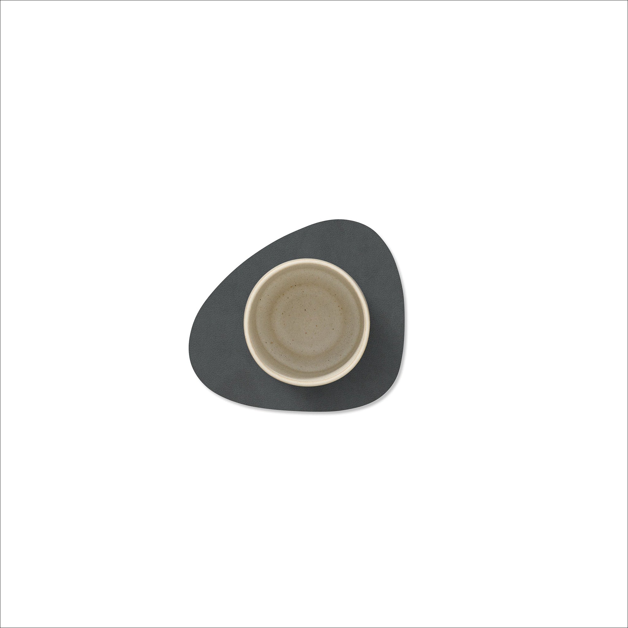 LIND DNA Nupo Curve Coaster Set - Premium Anthracite Color Non-Slip Drink Coasters for Home & Office - Perfect for Coffee Tables, Bars, and Dining Tables