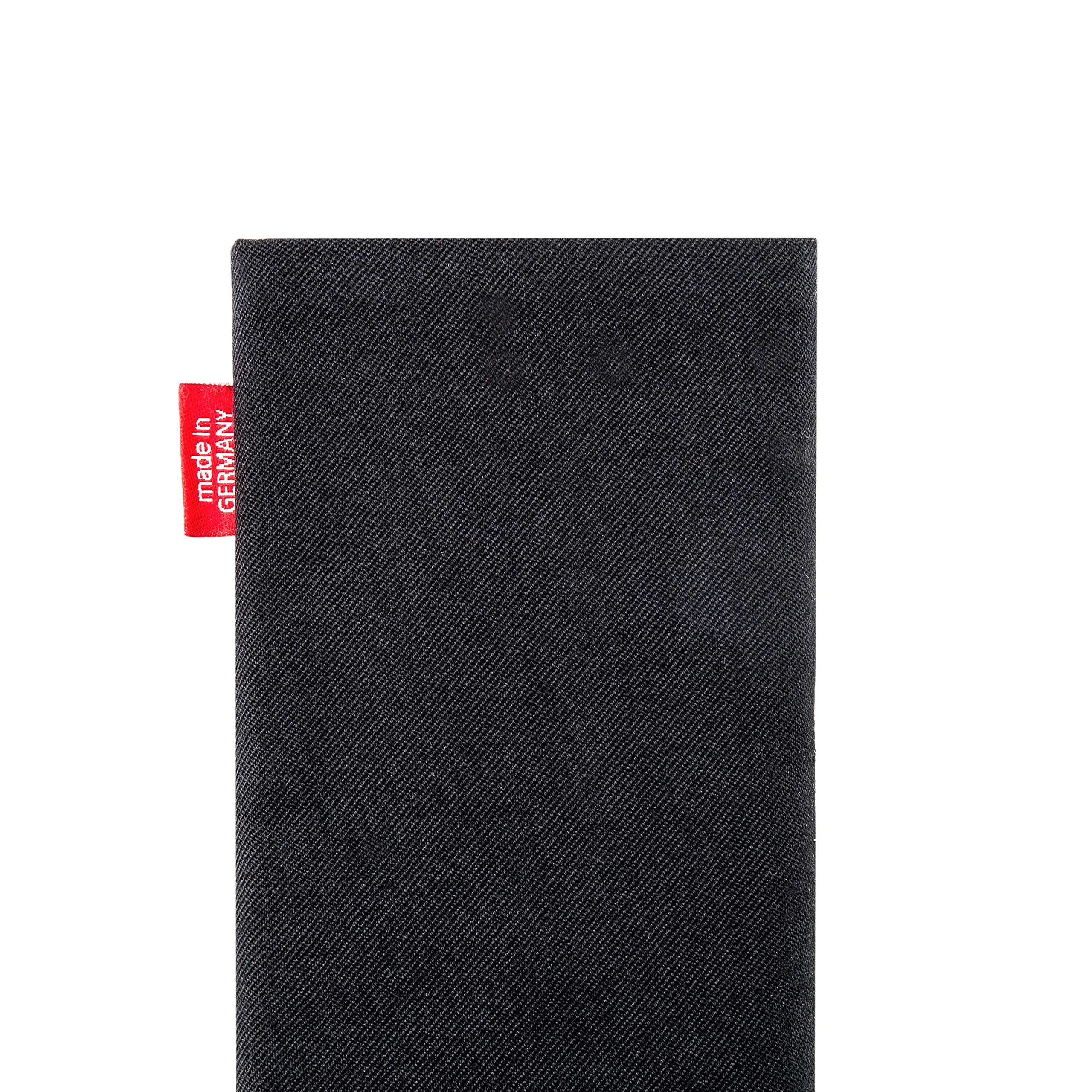 Premium Black Custom Tailored Sleeve Case for Apple iPhone Xs Max - German-Made Luxury Suit Fabric Pouch with Microfiber Lining for Screen Protection & Cleaning - Perfect for Business Meetings, Travel & Everyday Use