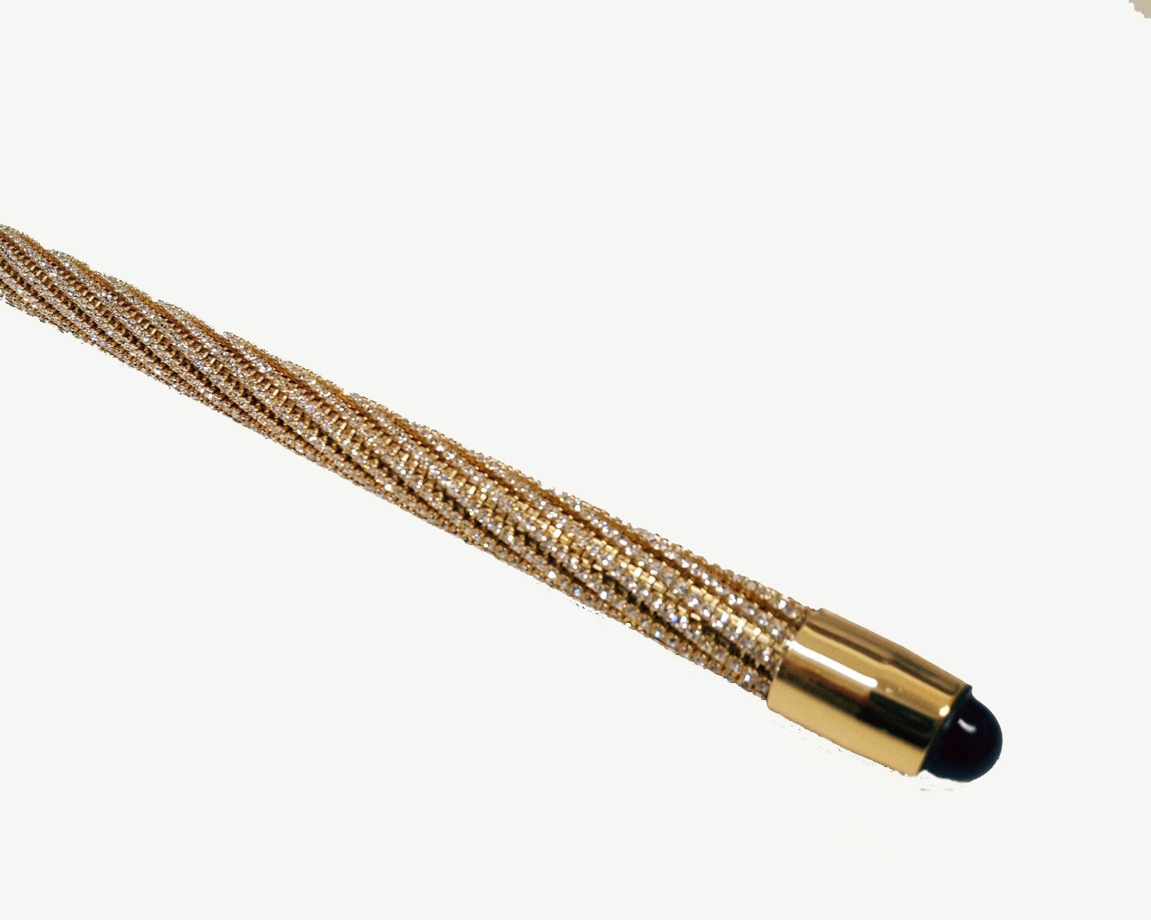 Elegant Brass Walking Cane with Swarovski Crystals - Premium Mobility Aid for Men & Women - Perfect for Formal Events, Weddings, and Daily Support