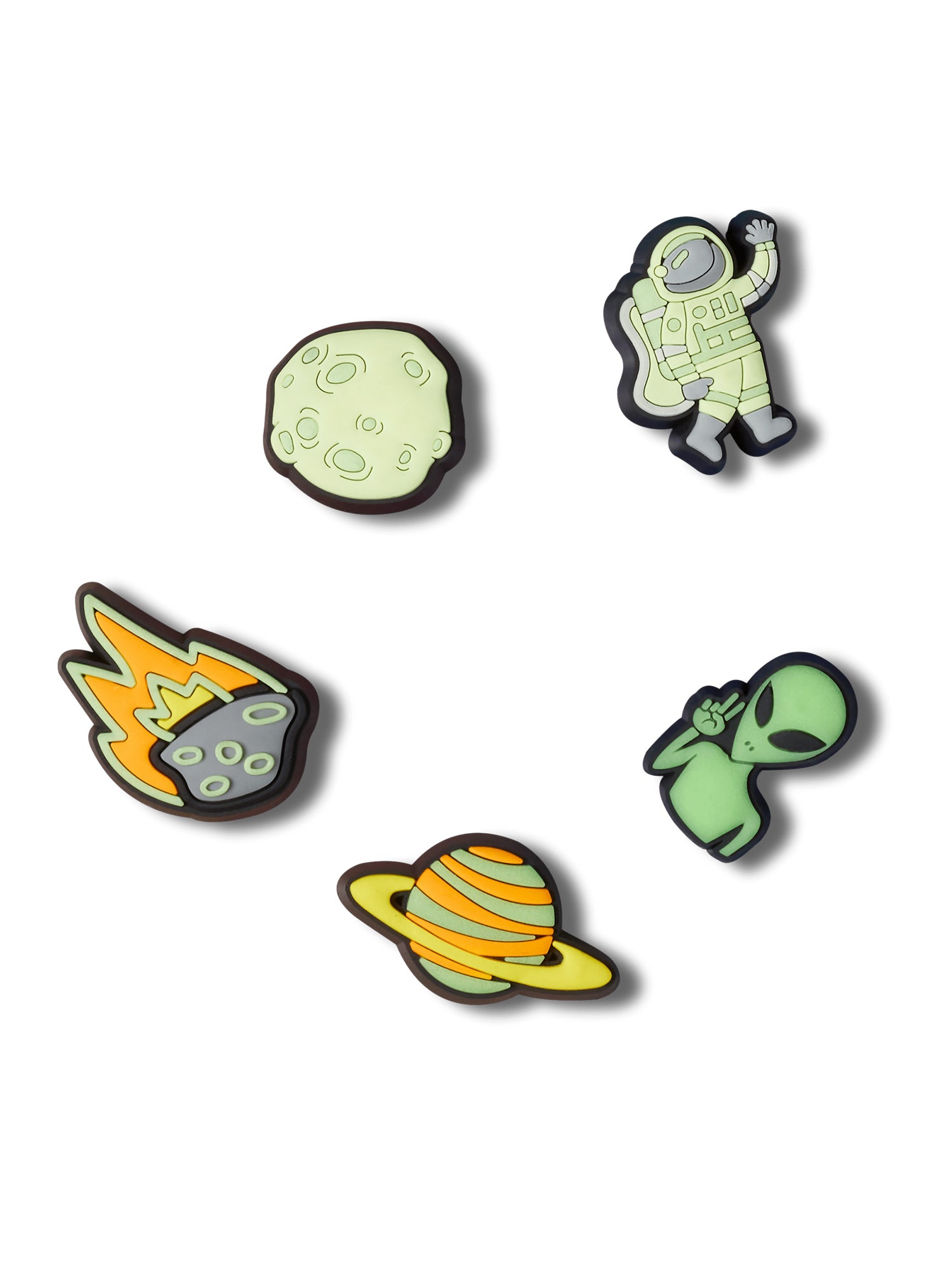 Crocs Jibbitz Out of Space 5-Pack Shoe Charms - Fun & Colorful Accessories for Crocs Shoes | Perfect for Kids & Adults, DIY Customization, Gifts & Everyday Wear