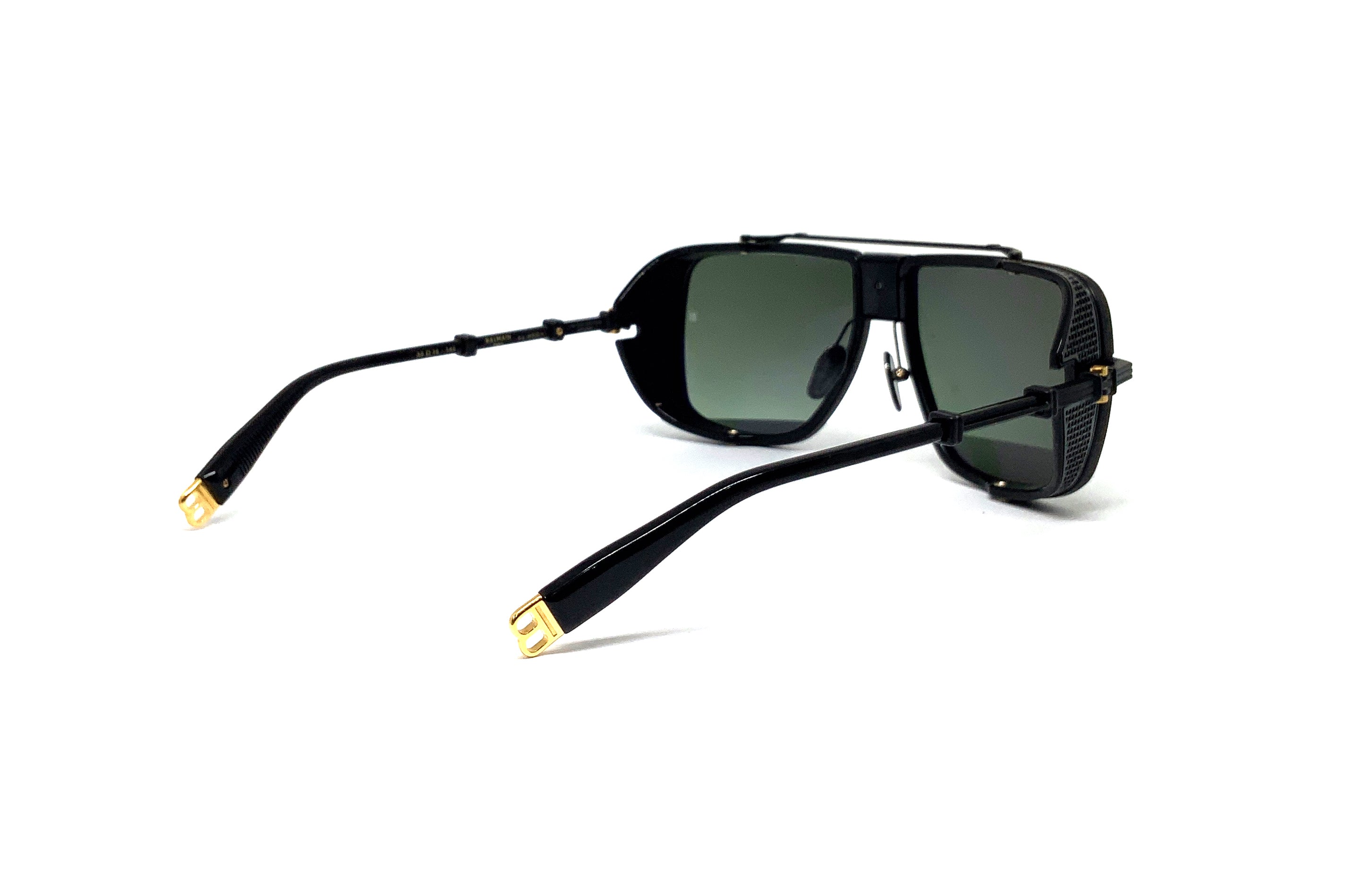 Balmain O.R. Matte Black & Black Urushi Gun Metal Sunglasses - Luxury Fashion Shades for Men & Women | Perfect for Outdoor Activities, Driving & Travel