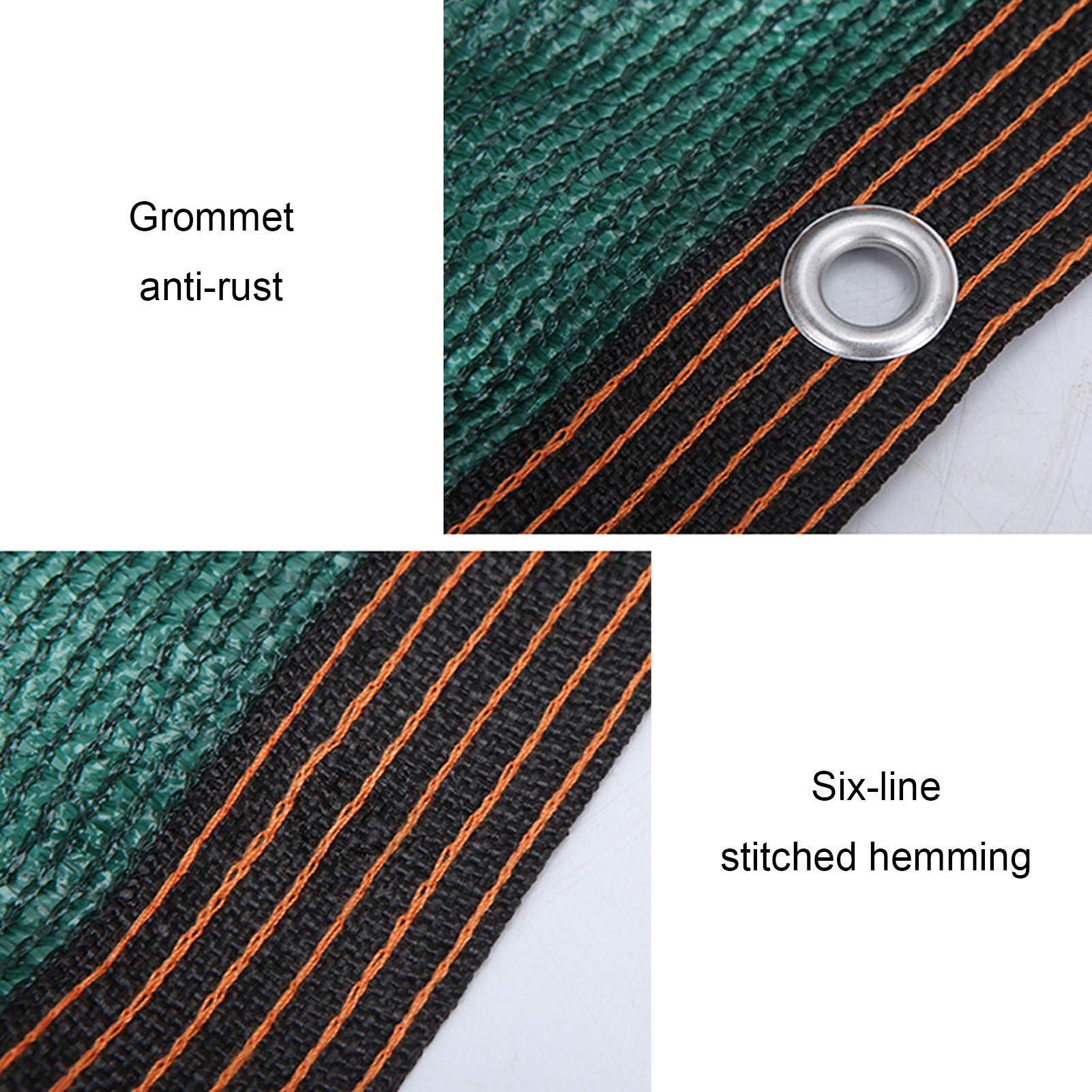 JKGHK 90% Sunblock Shade Cloth with Reinforced Taped Edges & Grommets - UV Protection Mesh Tarp for Outdoor, Garden, Balcony, Patio & Courtyard Shade | Perfect for Sun Protection, Plant Cover & Privacy Screens