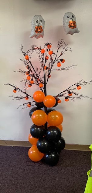 Halloween Black Spooky Tree with LED Lights - Outdoor & Indoor Halloween Decorations for Party, Yard, Porch, and Haunted House Decor