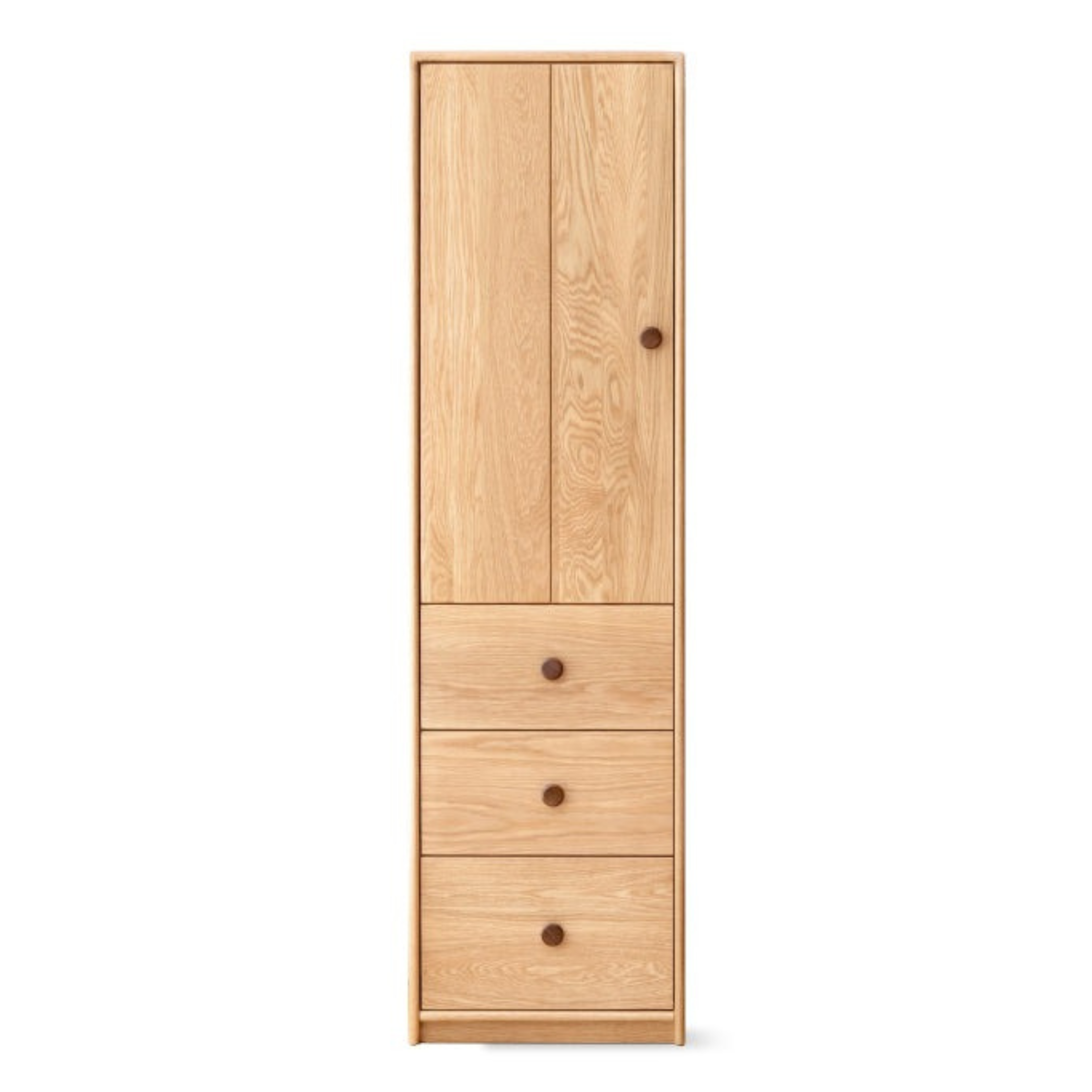 Solid Oak Wood Kids Wardrobe - Durable & Stylish Children's Closet Organizer for Bedroom, Nursery, or Playroom Storage