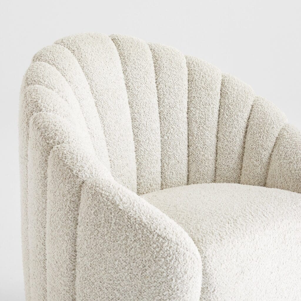 Cyan Design 11398 Daria Chair - White Upholstered Accent Chair for Living Room, Bedroom, or Office - Stylish & Comfortable Seating Furniture