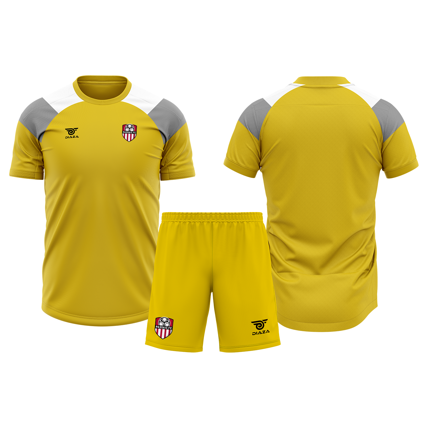 Passaic FC Tri-Tone Soccer Practice Kit - Yellow - Perfect for Youth Training, Team Drills & Skill Development