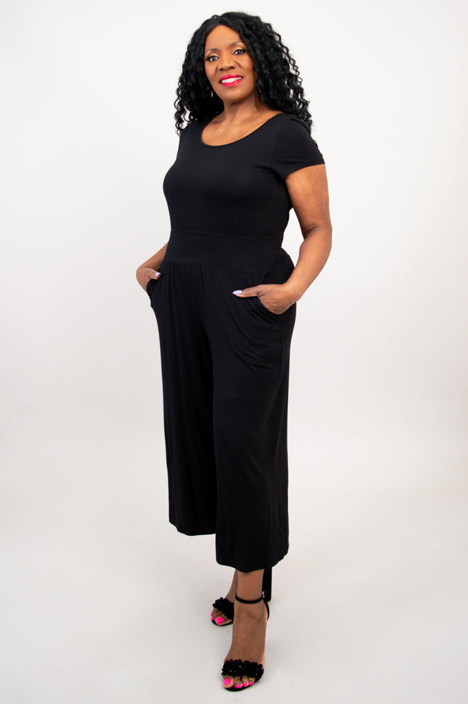 Julie Women's Bamboo Jumpsuit - Soft & Comfortable Black Romper for Casual Wear, Lounge & Travel | Eco-Friendly Outfit