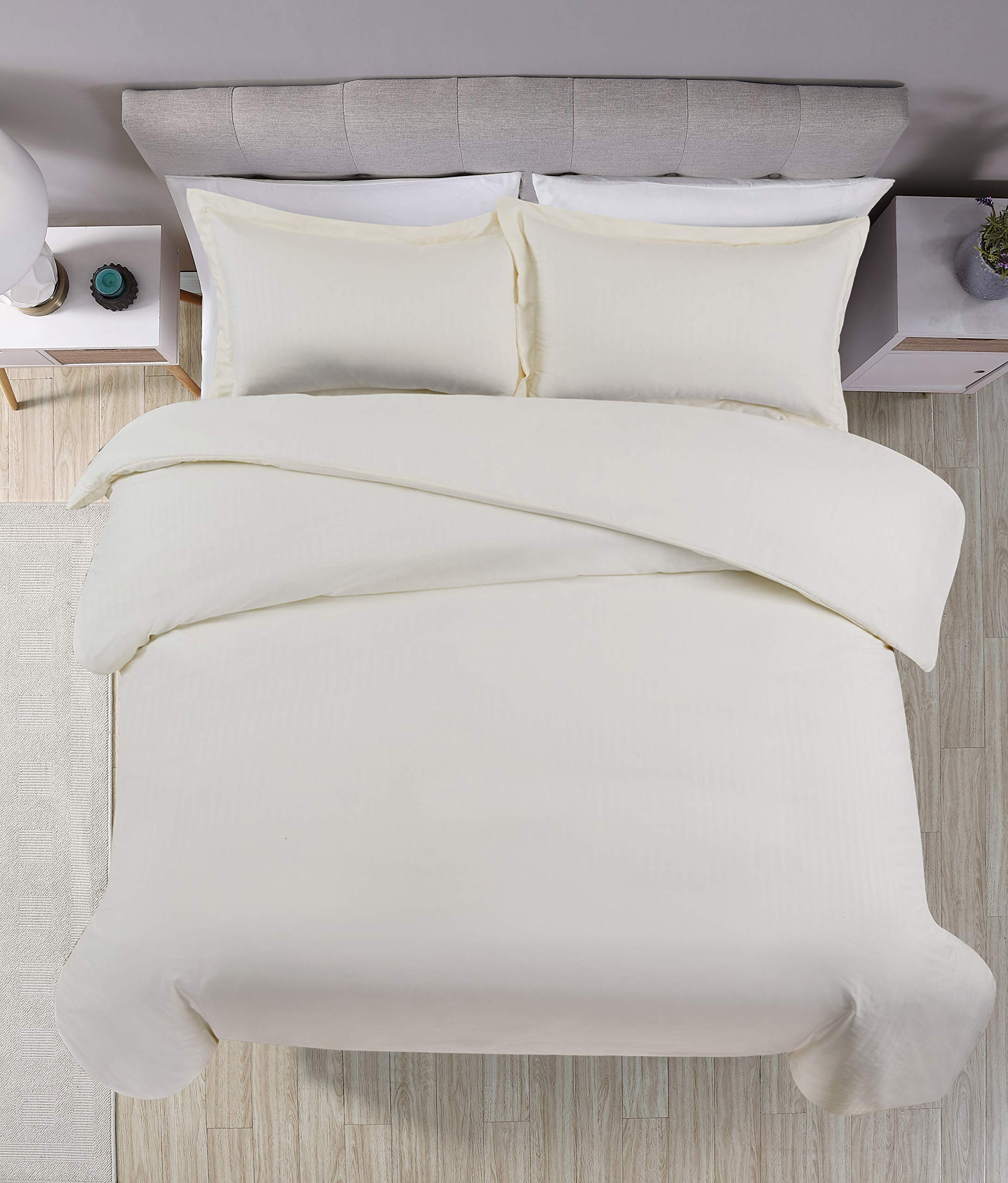 Luxury Super-Soft Down Alternative Comforter - All-Season 100% Pure Cotton Quilt - Lightweight & Fluffy Bedding for Twin/Twin XL Size (Ivory) - Perfect for Cozy Nights, Guest Rooms & Dorm Comfort