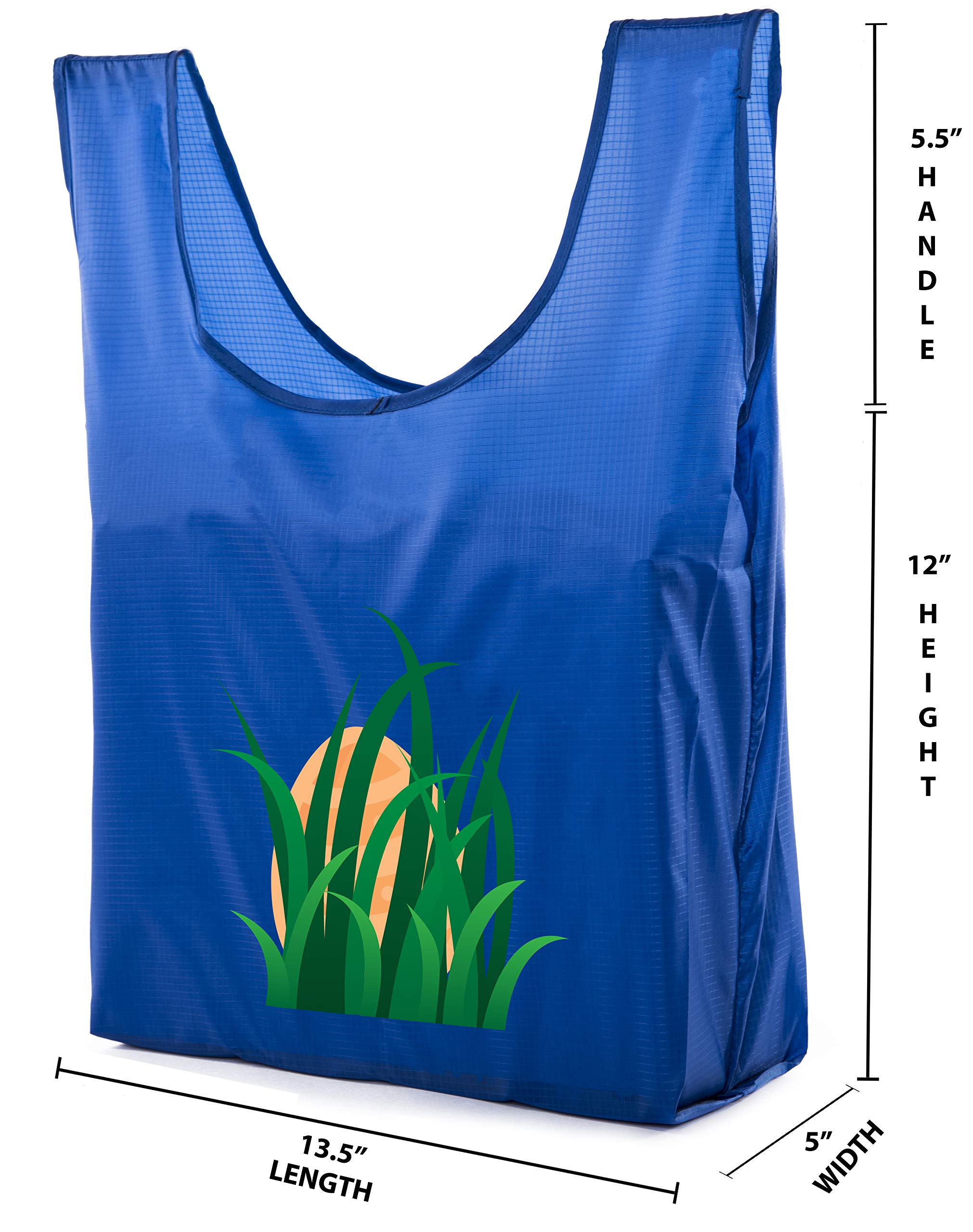 Easter Basket Bags - Bulk Reusable Grocery Tote Bags for Easter Egg Hunt & Spring Celebrations - No Peeking Design - Perfect for Easter Gifts, Party Favors & Seasonal Shopping