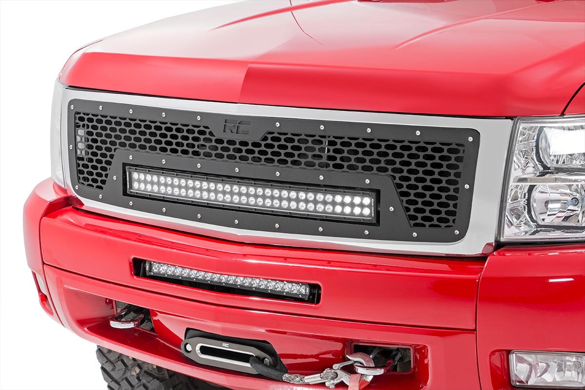 2007-2013 Chevy Silverado 1500 Black Mesh Grille with 30
