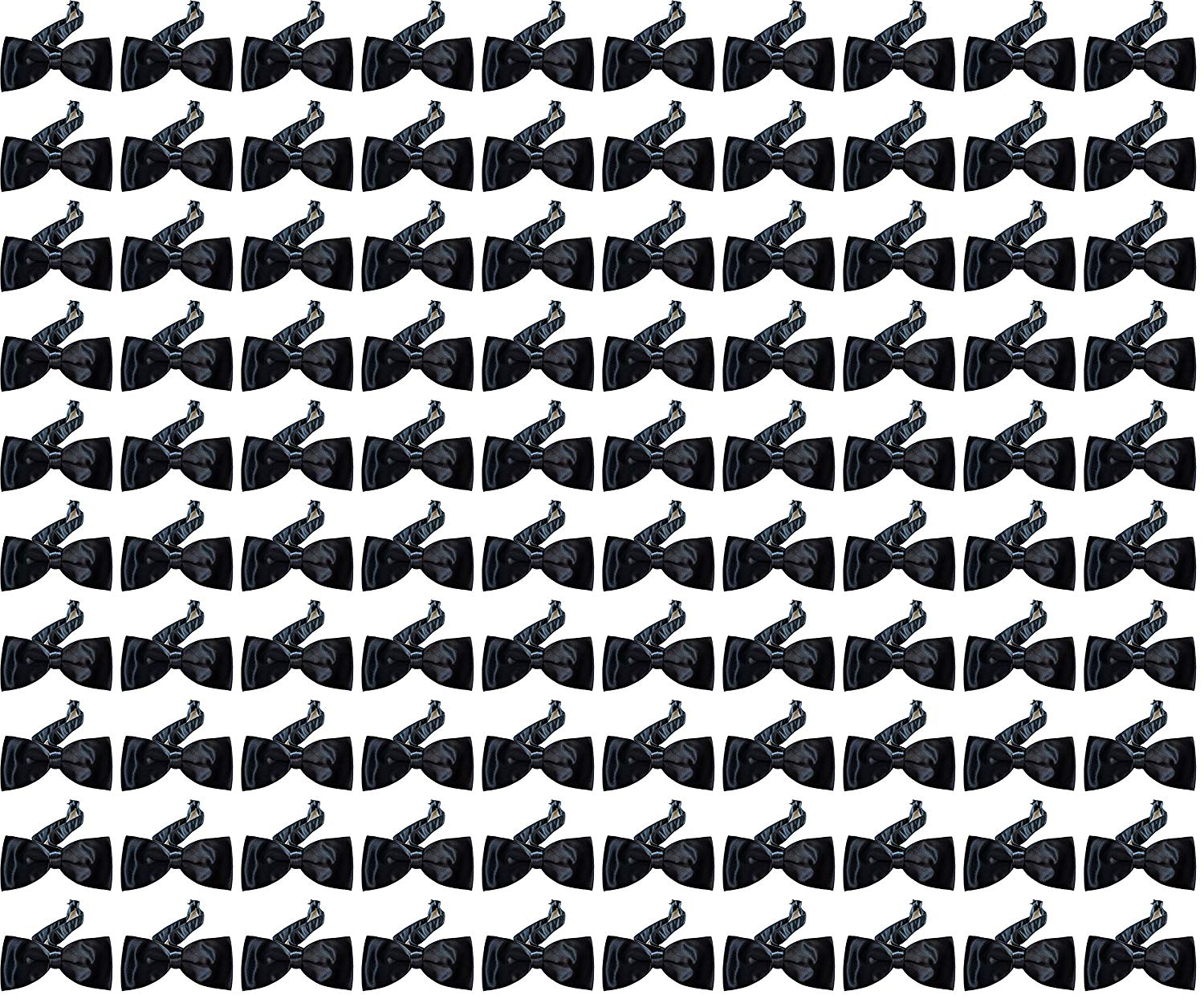 Broadway Tuxmakers 100% Silk Boys Black Bow Tie - Formal Wear for Weddings, Prom & Special Occasions