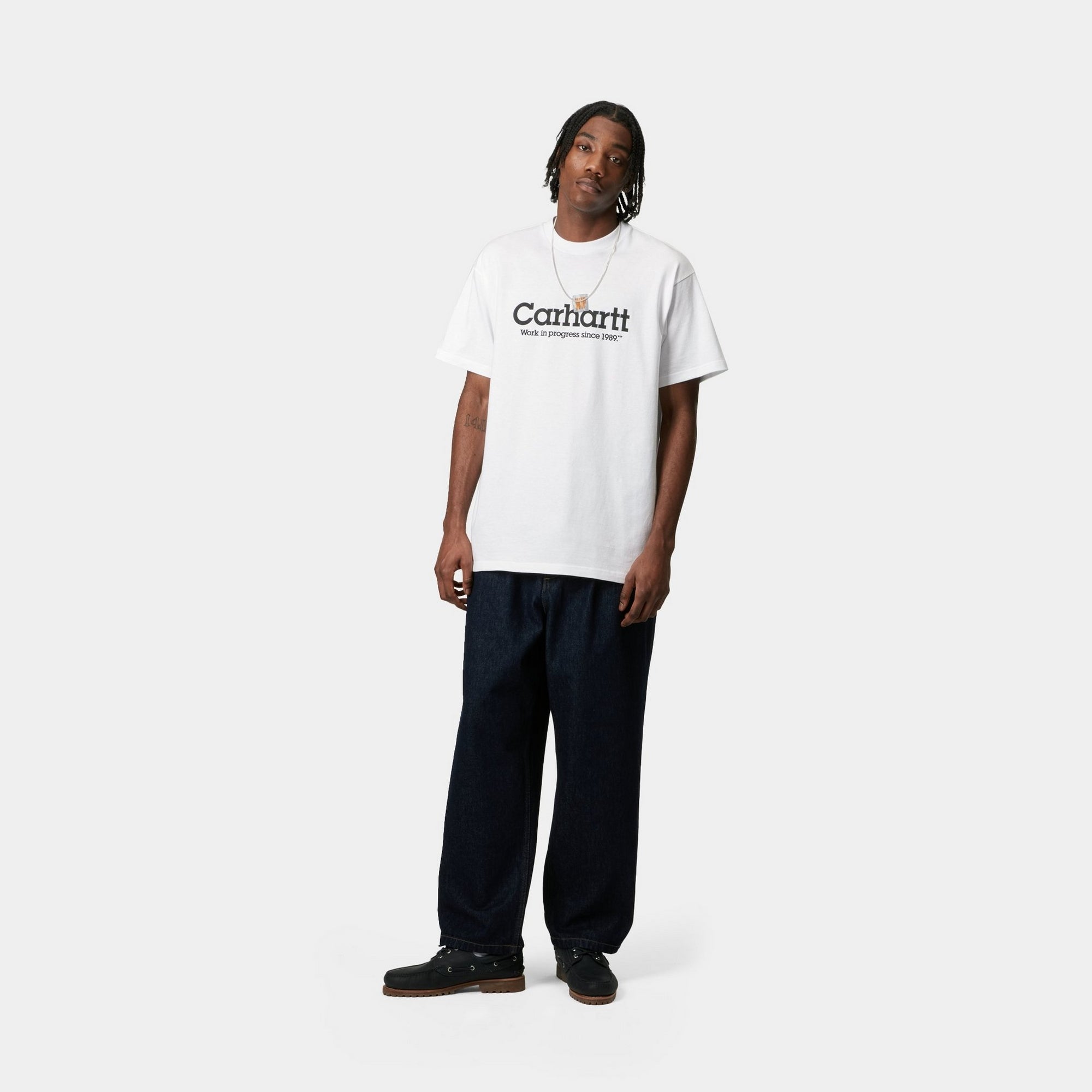 Label Script T-Shirt for Men & Women | Premium White Cotton Tee - Perfect for Casual Wear, Street Style & Everyday Outfits