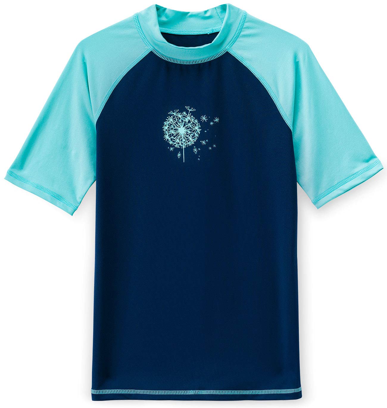 TSLA UPF 50+ Kids Rash Guard Short Sleeve UV Protection Swim Shirt - Youth Sun Protective Swimwear for Surfing, Swimming & Beach Activities