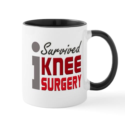 White/Black Inside - I Survived Knee Surgery Mug
