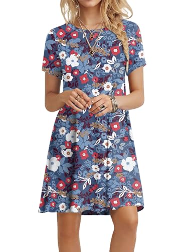 Crewneck-colorful Flowers-blue