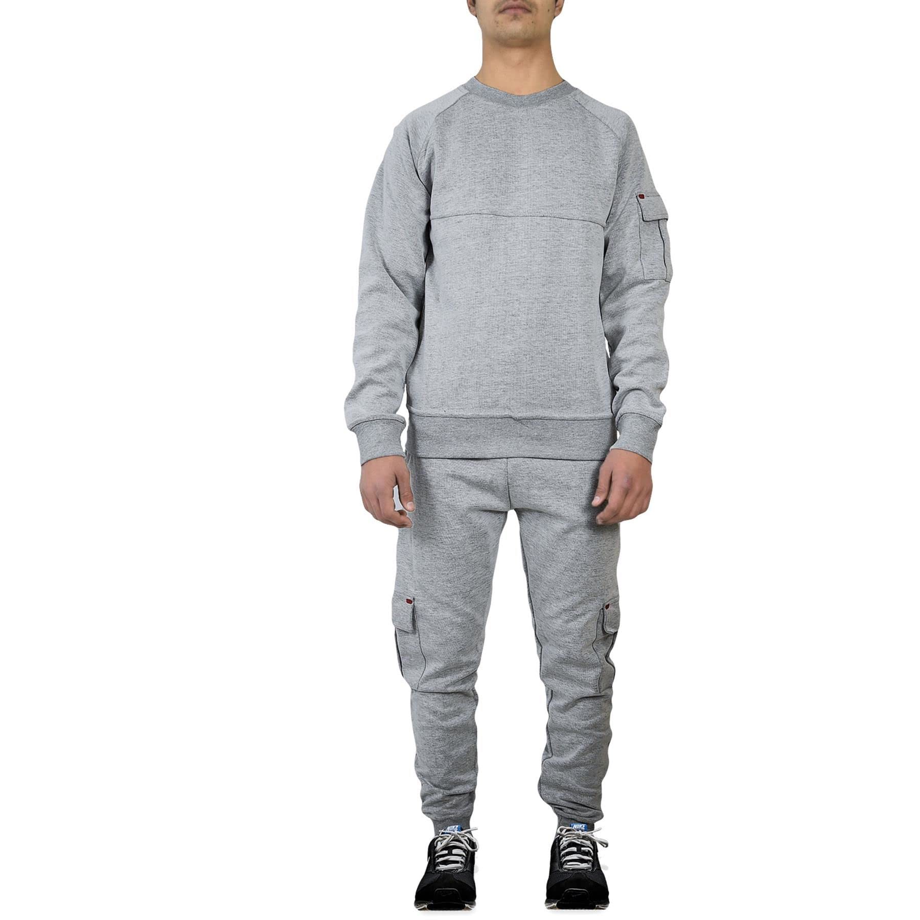 **Men's A2Z Plain Athletic Tracksuit Set - Raglan Sleeve Top & Joggers Sweatpants - Casual Sports Activewear for Gym, Running & Lounge (S-XL)**