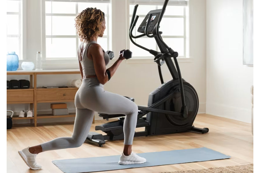 NordicTrack AirGlide 7i Elliptical Machine - Low Impact Cardio Workout Equipment for Home Gym | Perfect for Small Spaces & Full-Body Training | Summer Sale Discount