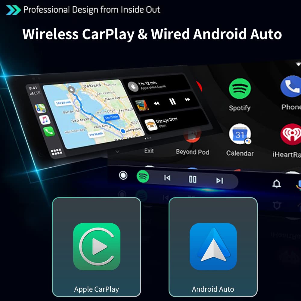 Wireless CarPlay Adapter for Cars with Wired CarPlay (2016+ Models) - Android 10.0 AI Box, 2GB RAM 32GB ROM, Wireless Mirror Link, Multimedia Player - Perfect for Commuting, Road Trips & In-Car Entertainment